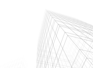 architecture building 3d illustration 3d rendering