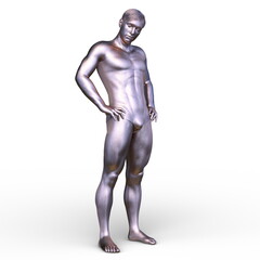 ポーズをとる男性