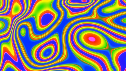 Hypnotics colorful waves effect background