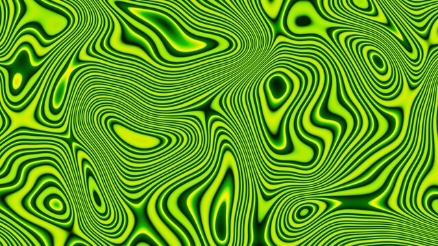 Concentric Green psychedelic waves effect background