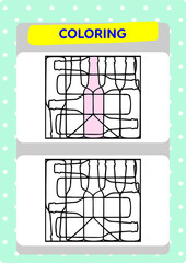 This worksheet is about coloring the pictures.