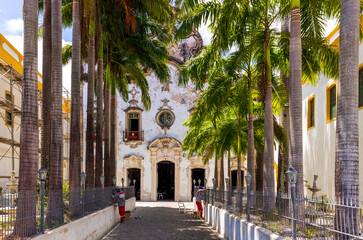 Fototapeta na wymiar Partial view of the Church of Santa Teresa