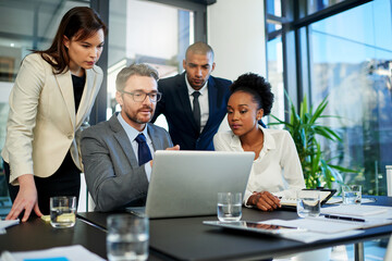 We have so much potential to improve our profits. Cropped shot of a group of business colleagues...