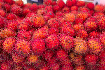 litchi, fruta tropical exótica.