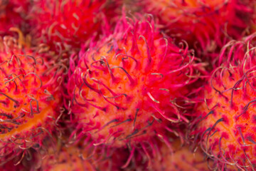 litchi, fruta tropical exótica.