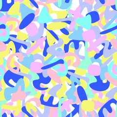 Fototapeta na wymiar Abstract seamless pastel colorful infantile, childish geometric pattern by hand