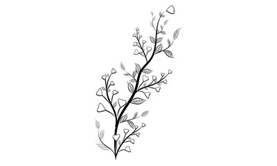 Modern style trendy abstract beautiful flower vector