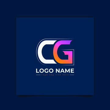 CG Modern Unique Technique Letter Logo Design And Premium Vector Logo Free Download.