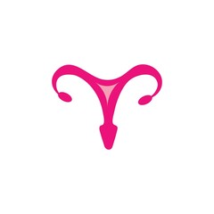 Women reproduction, uterus icon template vector