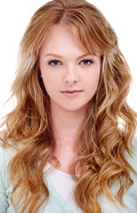 Naklejka premium Young and beautiful. Portrait of a beautiful young woman.