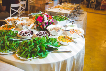 food and buffet for wedding party 