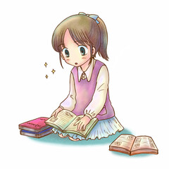 本を読む女の子