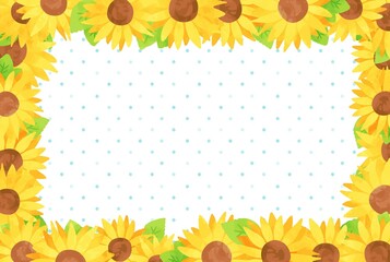 beautiful　watercolor　Sunflower　background　illustration