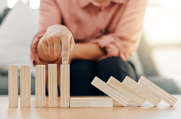 You hold your future in your hands. Shot of a unreconizable man playing with blocks at home.