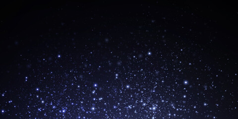 Vector sparkles on a transparent background. Christmas light effect. Sparkling magical dust particles.