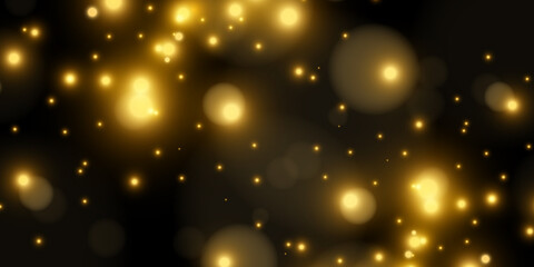 Fototapeta na wymiar Vector sparkles on a transparent background. Christmas light effect. Sparkling magical dust particles.
