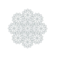 Decorative Doodle flowers in black and white for coloring book, cover or background. Hand drawn sketch for adult anti stress coloring page.-vector