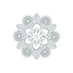 Decorative Doodle flowers in black and white for coloring book, cover or background. Hand drawn sketch for adult anti stress coloring page.-vector