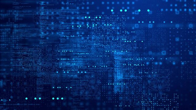 4K abstract programming code technology Loop background of software developer and computer script. Software or blockchain concept. Running hud text. intro, screensaver. Security or hacking