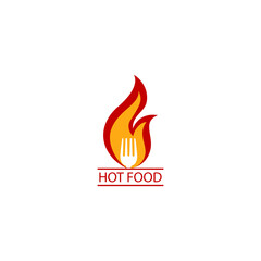 vector illustration of fire and cutlery for icons, symbols and logos. hot food logo. logo of restaurants, cafes, bars, canteens and other places to eat