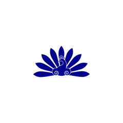 vector illustration of a blue peacock for an icon, symbol or logo. peacock template logo
