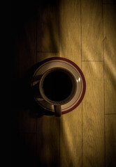 Rustic black coffee