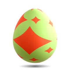 3D rendering Easter egg isolated