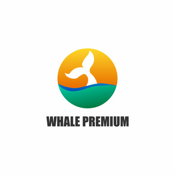 Whale Premium Logo fish tail
