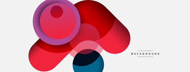 Creative geometric wallpaper. Minimal abstract background. Circles composition vector illustration for wallpaper banner background or landing page