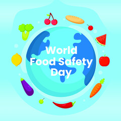World food safety day celebration card vector design illustration.