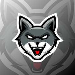 vector graphics illustration of a cat angry in esport logo style. perfect for game team or product logo © YusufMC