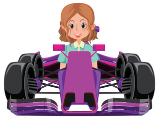 A man driving formula one racing car