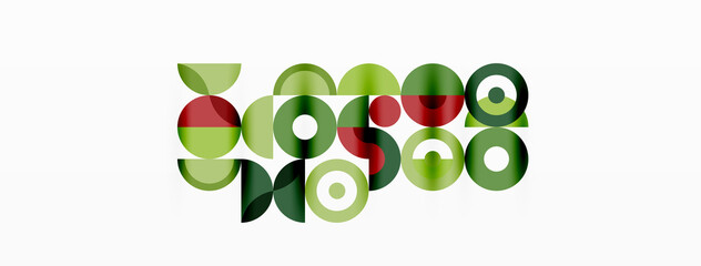 Colorful circle abstract background. Minimal geometric template for wallpaper, banner, presentation