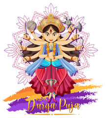 Obraz na płótnie Canvas Durga Puja on white background