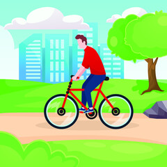 3rd June World Bicycle Day illustration vector 