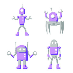robot flat style illustration vector design