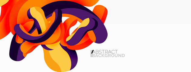 Obraz premium Creative geometric wallpaper. Splash shapes composition background. Techno business template for wallpaper, banner, background or landing