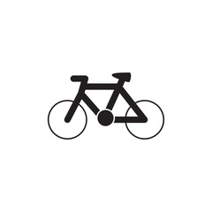 Bicycle, bike ride travel icon in black flat glyph, filled style isolated on white background
