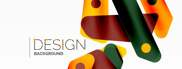 Tech minimal geometric wallpaper. Creative abstract background. Ribbon style stripes vector illustration for wallpaper banner background or landing page