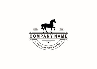  Retro Vintage Cattle / Beef Emblem Label logo design and horse symbol inspiration