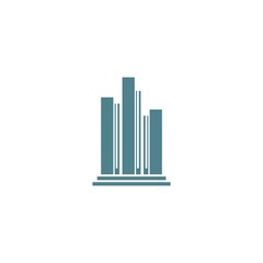 Tower icon logo flat design illustration