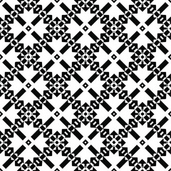 Seamless vector pattern in geometric ornamental style. black and white pattern.Design element for prints, backgrounds, template, web pages and textile pattern. Geometric art.