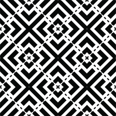 Seamless vector pattern in geometric ornamental style. black and white pattern.Design element for prints, backgrounds, template, web pages and textile pattern. Geometric art.