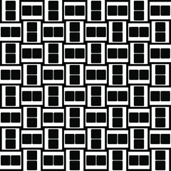 Seamless vector pattern in geometric ornamental style. black and white pattern.Design element for prints, backgrounds, template, web pages and textile pattern. Geometric art.