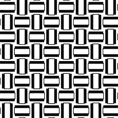 Seamless vector pattern in geometric ornamental style. black and white pattern.Design element for prints, backgrounds, template, web pages and textile pattern. Geometric art.