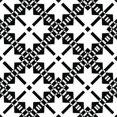 Seamless vector pattern in geometric ornamental style. black and white pattern.Design element for prints, backgrounds, template, web pages and textile pattern. Geometric art.