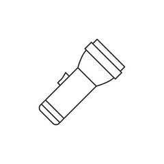 Camping flashlight, illuminate light torch icon line style icon, style isolated on white background