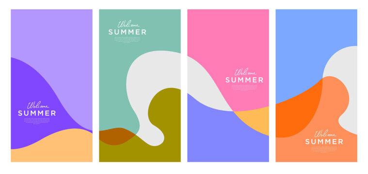 Vector Colorful liquid and fluid background for summer collection