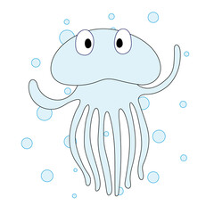 クラゲ（背景レイヤー分け）