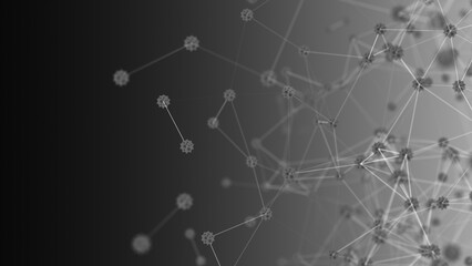 Coronavirus infection background with plexus connectivity abstract